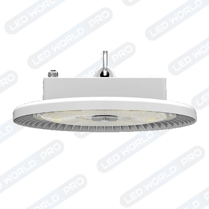 Pack de 3x Lampes industrielles UFO - Série WHITE - 100 Watts - 16 000 Lumens - 160 Lumens/Watt - Angle 110° - IP65 - Protection à l'impact IK08 - 38 x 13cm - 5000k - Transformateur SOSEN  - DALI - Garantie 5 ans