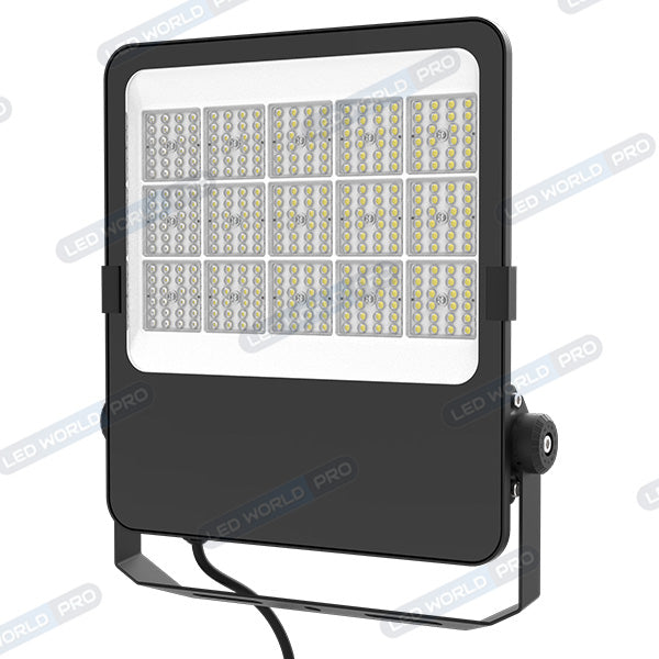 Pack de 4x Projecteurs LED filaires CCT (Couleur Changeante en Température) - Série CITY PLUS EVO V2 - Modèle 9 en 1 - Puissance ajustable 100 / 150 / 200 Watts - 140 Lumens/Watt - Angle 90° - 41 x 36 x 5 cm - IP66 - IK08 - Câble 1 mètre - Garantie 5 ans