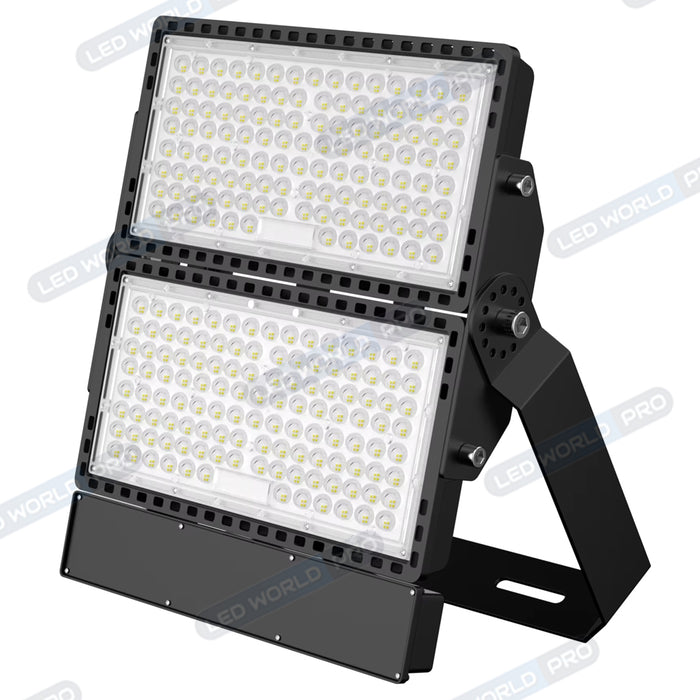 Pack lampadaire filaire complet 3 mètres : Projecteur LED filaire Série CITY PLUS ULTRA V2 600 Watts CCT + Mât STANDARD - 3 mètres avec trappe au choix (Série STANDARD V2 EVO ou Série STANDARD V4 EVO) + Tête de mât rectangulaire