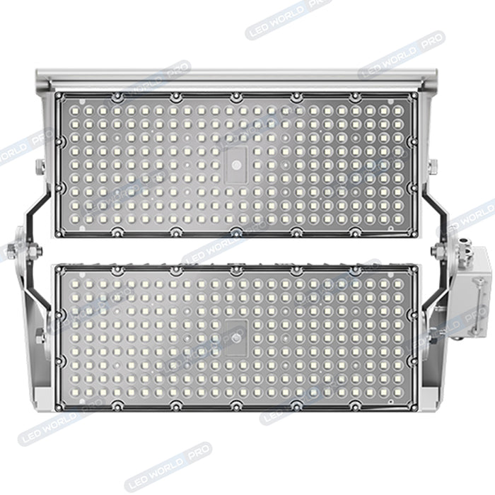 Pack de 4x Projecteurs hautes puissances LED de stade filaire - Série EVOLUTION V2 - 1000 Watts - 170 000 Lumens - 170 Lumens/Watt - Angle 20° / 30° / 60° / 90° / MBP20 / MLP30 / MBP45 / MBP70 au choix - 3000K à 6500K - Visière en option - Garantie 5 ans