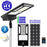 Lampe de rue solaire ajustable - Série DREAM V2 - 500 Watts - 5000 Lumens - 76 x 37 x 16 cm -  Angle 160*60° - IP65 - Diamètre du tube 60mm - Télécommande - Avec détecteur de mouvement - 6 modes - Garantie 3 ans - 3000k / 4000k / 6000k au choix