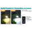 Pack de 8x Projecteurs LED solaire - Série SECURITY 600 - 600 Watts - 9600 Lumens - Angle 120*60° - IP65 - Lampe 26 x 25 x 6 cm - Panneau solaire MONOCRISTALLIN 37 x 26 x 2 cm - Avec détecteur de mouvement - Télécommande - 4000k/6000k - Garantie 3 ans