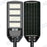 Pack lampadaire solaire complet 5 mètres : Double Luminaire LED pour Candélabre - Série VIEW V2 - 400 Watts - 2300 Lumens - 6000k + Mât STANDARD 5 mètres + 2x Adaptateurs 60/50 - ajustables + Adaptateur double tête de mât en ligne ou perpendiculaire