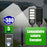 Pack lampadaire solaire complet 5 mètres : Double Luminaire LED pour Candélabre - Série VIEW V2 - 300 Watts - 2300 Lumens - 6000k + Mât STANDARD 5 mètres + 2x Adaptateurs 60/50 - ajustables + Adaptateur double tête de mât en ligne ou perpendiculaire