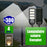 Pack lampadaire solaire complet 4 mètres : Double Luminaire LED pour Candélabre - Série VIEW V2 - 300 Watts - 2300 Lumens - 3000k + Mât STANDARD 4 mètres + 2x Adaptateurs 60/50 - ajustables + Adaptateur double tête de mât en ligne ou perpendiculaire