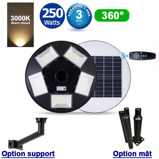 Lampadaire solaire LED 25W 2140lm - Modèle Solis CHICLED